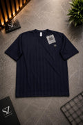 Midnight Navy Textured Oversize T shirt